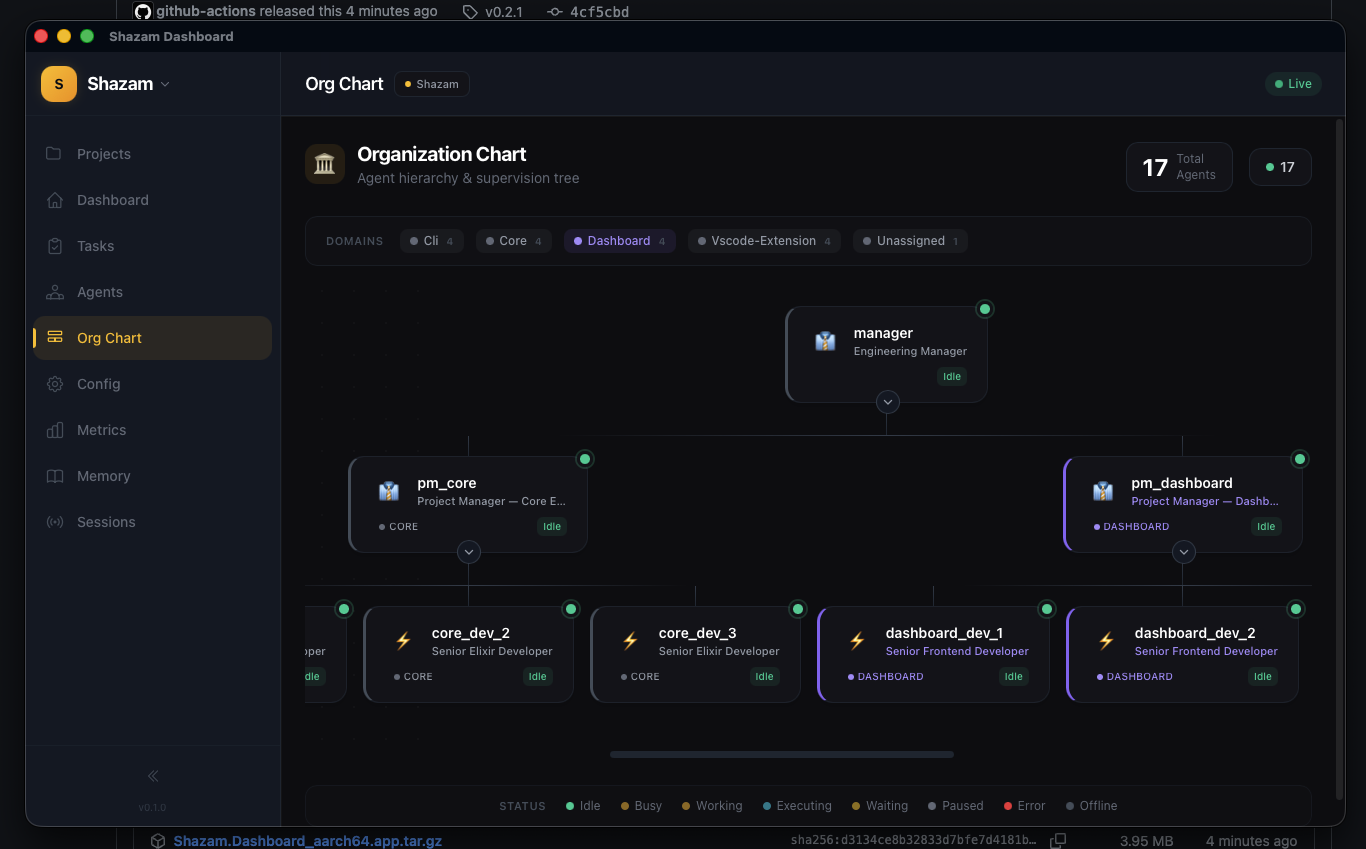 Shazam Org Chart